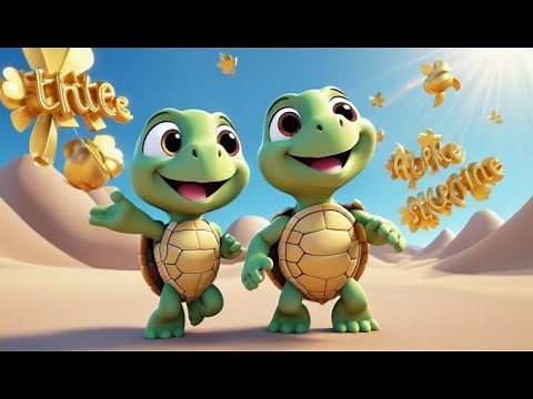 Three Baby Turtles Say A B C | ABC Song for Kids | Learn Alphabet with Turtles