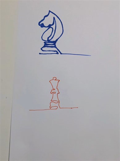 Creative One Line Drawing Ideas for Chess Pieces