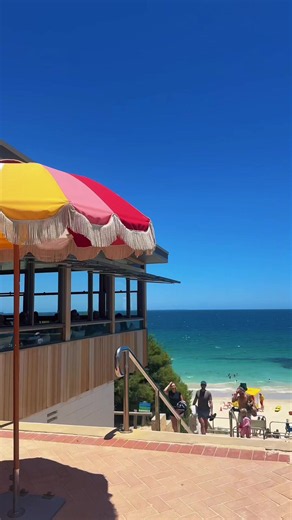 A Cottesloe Beach day is all the soul needs ❤️ 🎥: @Katie 📍: Cottesloe Beach, @Destination Perth, @Western Australia, #Australia #SeeAustralia #ComeAndSayGday #Perth #PerthBeach ID: A sunny day at Cottesloe Beach in Perth, showcasing its golden sand, clear water and relaxed beach atmosphere.