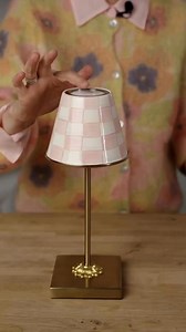 19K views · 1.1K reactions | Introducing our new LED Rechargeable Cafe Table Lamp, now available in your favorite checkered patterns. 勺 Perfect for your kitchen of course, but also the living room, or anywhere you want a little extra glow!  | MacKenzie-Childs | Facebook