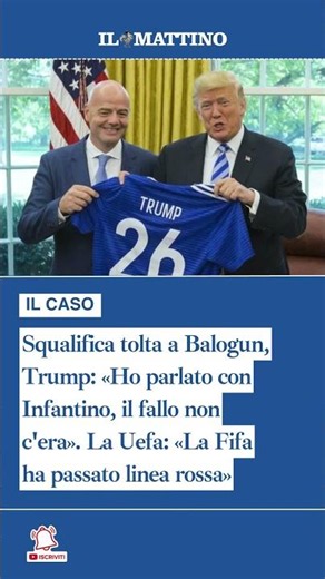 Squalifica tolta a Balogun, Trump: «Ho parlato con Infantino, il fallo non c'era»