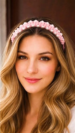 DIY Pearl Hairbands Using Rubber Elastics 👑🎀 #shorts