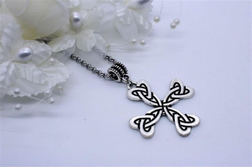 Celtic Cross Pendant. Trinity Symbols. Gender Neutral. - Etsy