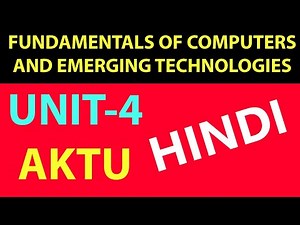 Fundamentals of Computers | Unit-4 | Full | Hindi