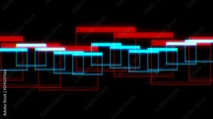 4k computer disk document fragment square rectangle box block debris,scan big data information encryption decryption password science technology windows file. Stock Video