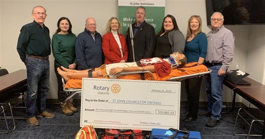 Oakville rotary clubs donate nearly $11K to St. John Ambulance