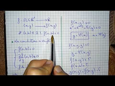 théorème des fonctions implicites ( résumé du cours )