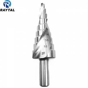 [Hot Item] Raytal High Quality Bright Finish High-Speed Steel 4-20mm Step Drill Bit, with Round Shank, Spiral Flute, Metric Sizes