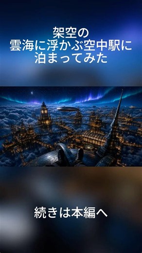 【異世界旅行Vlog】まるで映画の世界…雲海に浮かぶ巨大な空中駅への旅が始まる【空中スチームパンク】#shorts #vlog