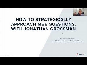 AdaptiBar: How to Strategically Approach MBE Questions, with Jonathan Grossman [February 2026]