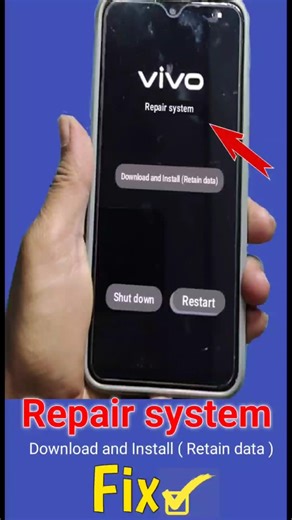 😢 How To Fix Vivo Repair System: Download and Install Retain Data 2026 #vivo #short #shorts