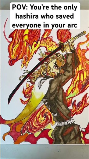 Set your heart ablaze 🔥 #anime #art #drawing