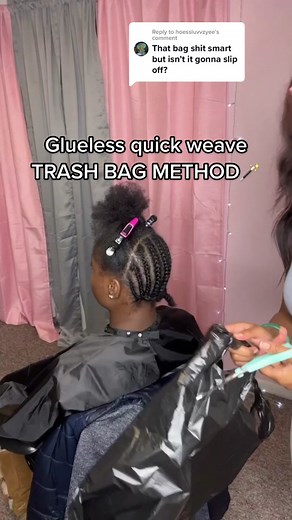Glueless Quick Weave with Trash Bag: Innovative Hair Tutorial