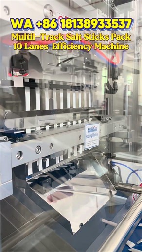 10 lane salt stick pack 4-5 g sachets packing machine, 40-45 bags/min, multilane machines. #machine