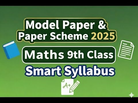 9th Class Maths Smart Syllabus 2025 | Model Paper & Paper Scheme | Full Paper Pattern Explained