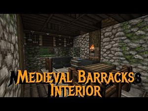 Minecraft - Gundahar Tutorials - Medieval Barracks Interior Part 1