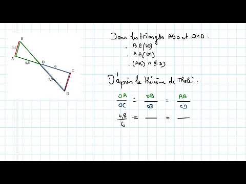 Théorème de Thalès :exercice de base corrigé