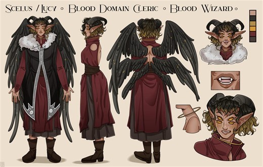 Custom Fantasy Character Reference Sheet Art Commission: Dnd, TTRPG Oc Sheet - Etsy