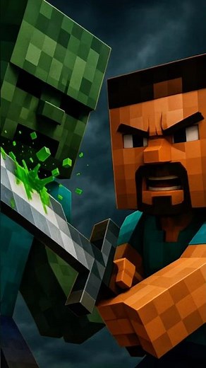 Steve vs Giant Zombie – Brutal Minecraft Battle ⚔️ #minecraft #minecraftshorts #shorts