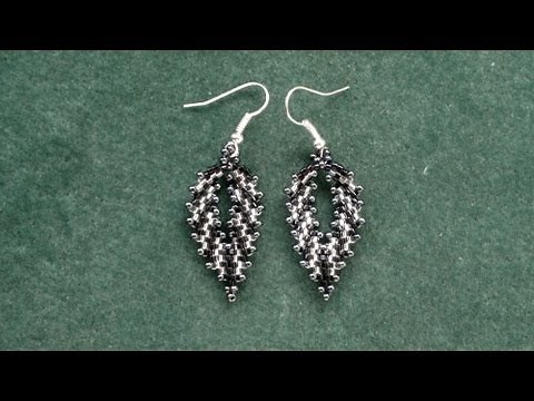 Beading4perfectionists: Russian leaf stitch (peyote) earrings beading tutorial
