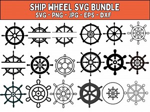 Ships Wheel SVG Bundle, Ships Wheel PNG Bundle, Ships Wheel Clipart, Ships Wheel SVG Cut Files Cricut, Nautical Svg, Captains Wheel Svg. - Etsy