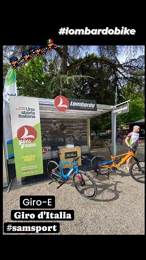 ‼️Oggi ospiti allo stand @lombardobikes in occasione del passaggio del Giro-E @giroditalia‼️ Venite a trovarci presso i giardini della Lizza a Siena #samsport #lombardobikes @battistelliraffaele #siena #giroditalia | Sam Sport | Facebook