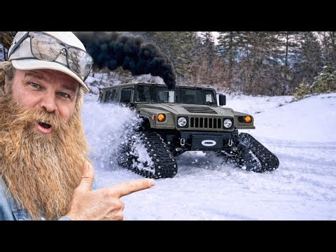 I Put Tracks On My 600 HP Hummer To Save A Stranded Family In Snow