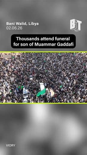 Thousands across Libya attended the funeral of Saif al-Islam Gaddafi, son of former Libyan leader Muammar Gaddafi. In late January, Saif was killed by four masked men in his compound in western Libya. Saif’s political team released a statement following his death, calling his killing a “cowardly and treacherous assassination.” | BreakThrough News