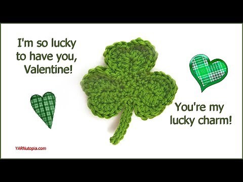 How to Crochet Tutorial: DIY Shamrock Applique by YARNutopia