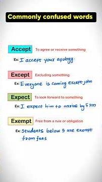 Accept vs Except vs Expect vs Exempt! | Commonly Confused Words