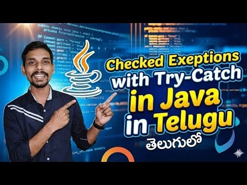 #33 Exception Handling - Checked exceptions with try catch #exceptionhandlingintelugu #JavainTelugu