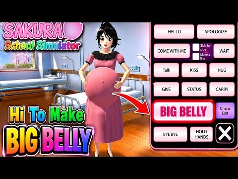 How to Get BIG BELLY 🤰🏻Sakura School Simulator 😱 Big Belly Easy Tutorial | Rina Pregnant