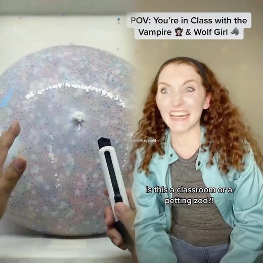 POV You’re in Class with the Vampire🧛🏻♀️ & Wolf Girl🐺