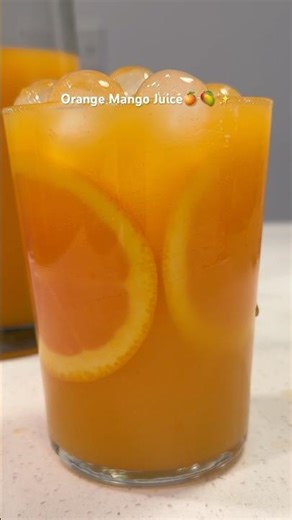 Homemade Orange Mango Juice | Simple Fresh Fruit Juice Recipe 🍊🥭