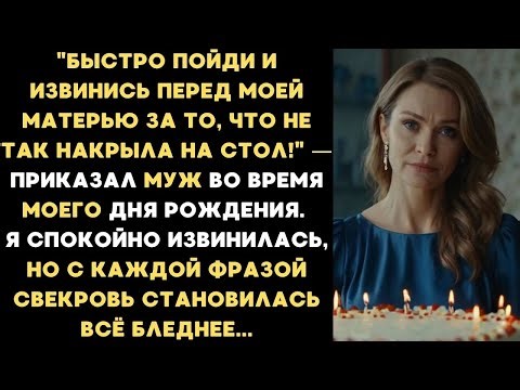 Быстро извинись перед моей матерью за то, что не так накрыла на стол! — приказал муж