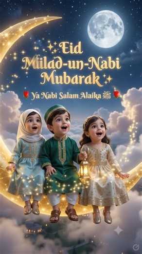 🌙 Eid Milad-un-Nabi Mubarak 🌹 | Beautiful Islamic Kids Celebration ✨ #12rabiulawwal #eidmiladunnabi