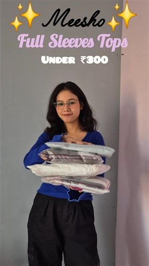 Meesho full sleeves tops under ₹300 😍 Best winter tops | Affordable winter fashion haul ❄️ #shorts