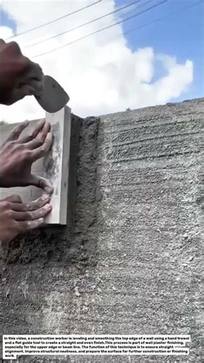 Top Wall Edge Plastering Technique | Straight Level Cement Finishing Method.