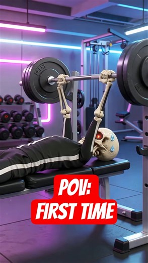A Day in My Life: Skeleton Bench Press Struggle #shorts #viral