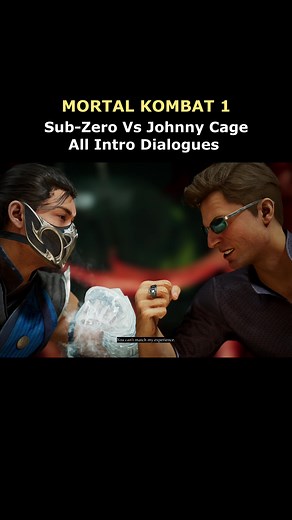 Mortal Kombat 1 All Sub-Zero Intro Dialogues Vs Johnny Cage #gamingontiktok #mortalkombat1 #mk1 #subzero #johnnycage #intros #whattoplay #productprovidedbywb