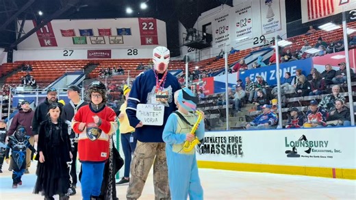 What better runway for a Halloween fashion show than Orange Ice? 😎🎃 #OwnTheIce | Kalamazoo Wings Hockey Club