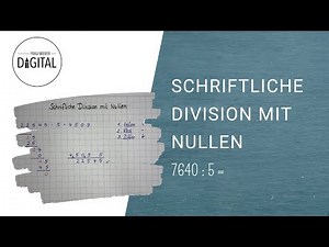 Division mit Nullen - so machst du keine Fehler (inkl. Arbeitsblatt)