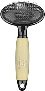 CONAIRPRO dog & cat Dog Brush for Shedding, Medium Slicker Brush with Metal Pins, Ideal for Midsized Breeds Green, Yellow