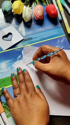 Heart texture DIY envelope💌#diy#papercraft#craft#envelope#paper#giftideas#easy#crafts#shorts#viral