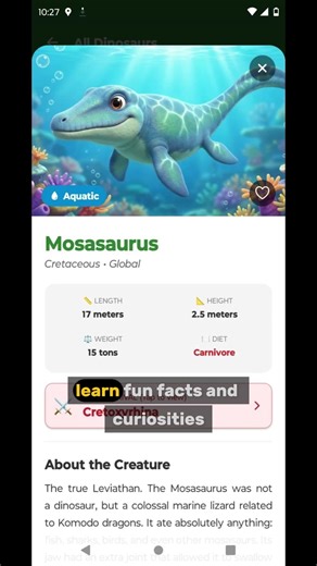 Dinopedia - The dinosaur guide now available for download! Download the app #dinosaur #dino