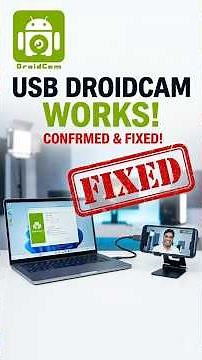 Droid Cam Not Working not showing when connected to laptop vie USB Cable .#webcam #droidcam