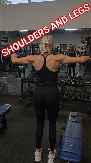 Laura and Dustin are in the gym before the garden #husbandwife #wife #gym #workout