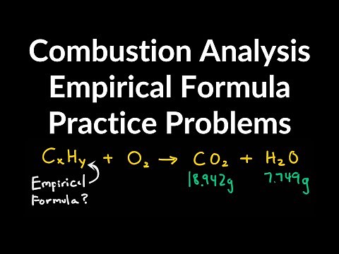 How to Solve for Empirical Formula From Mass of CO2 and H2O (Combustion Analysis) Example Problems