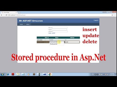 Gridview- insert update delete using stored procedures in Asp.Net