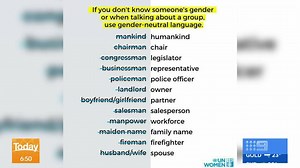 53K views · 470 reactions | The UN is pushing for people to start using more gender-neutral language. Do you agree? #9Today | TODAY | Facebook